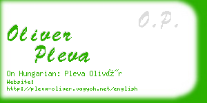 oliver pleva business card